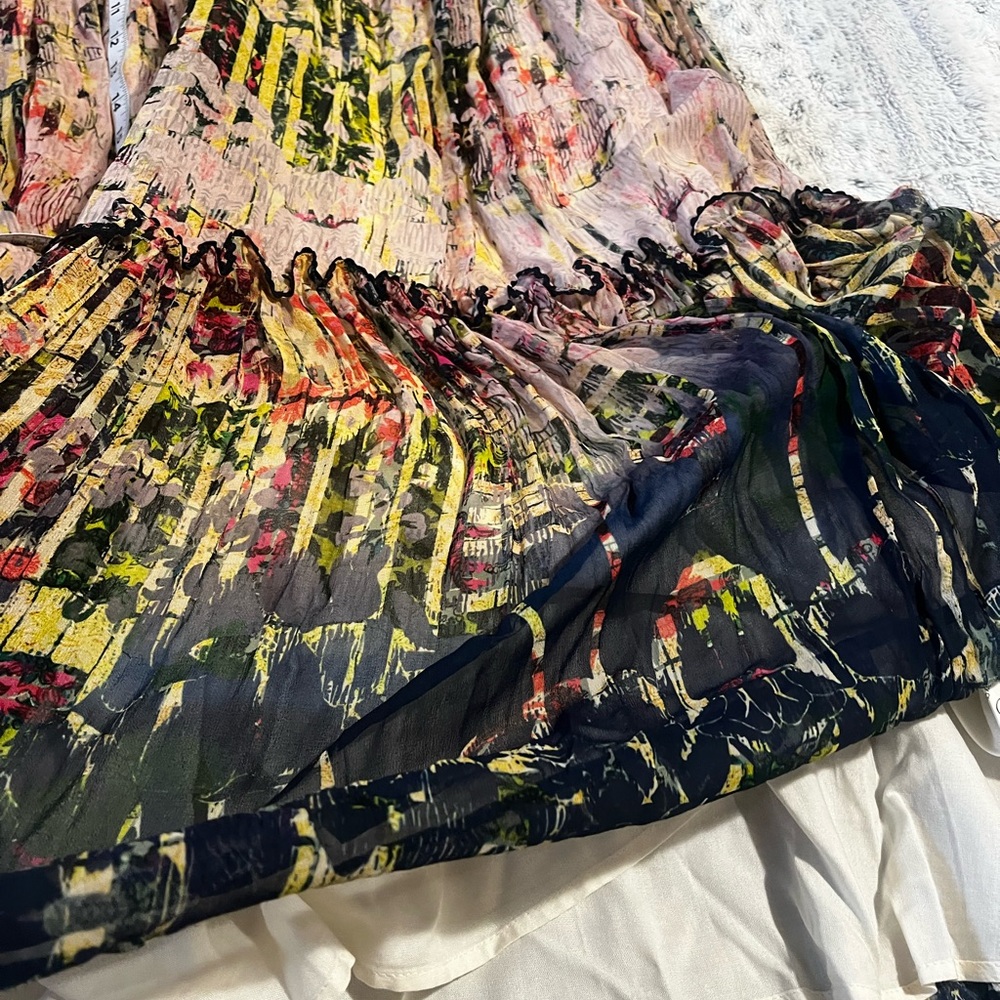 Anthropologie Bhanuni By Jyoti Carson Multicolor Tiered Maxi Dress - Picture 8 of 12